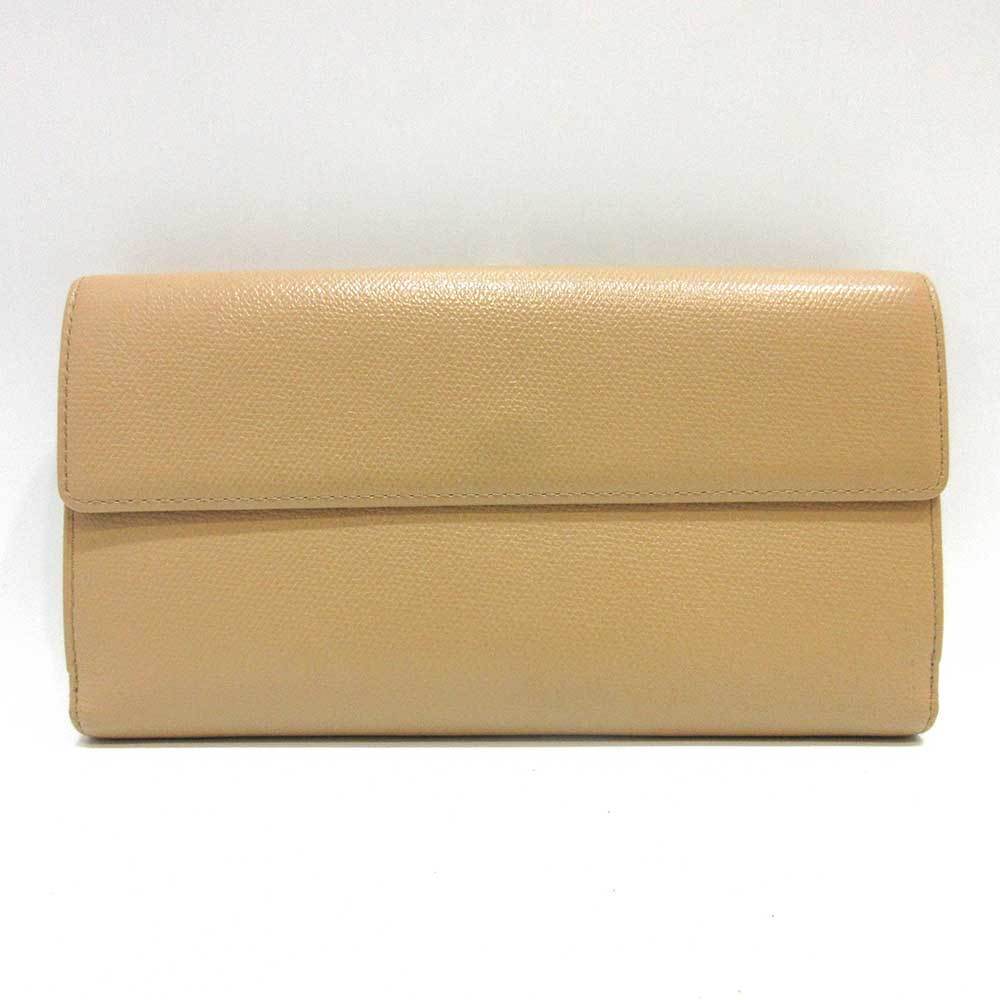 Chanel Coco Button Long Wallet Beige Light Brown - image 2